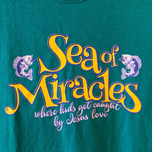 Y2K Sea of Miracles Jesus T-Shirt - Picture 3 of 5
